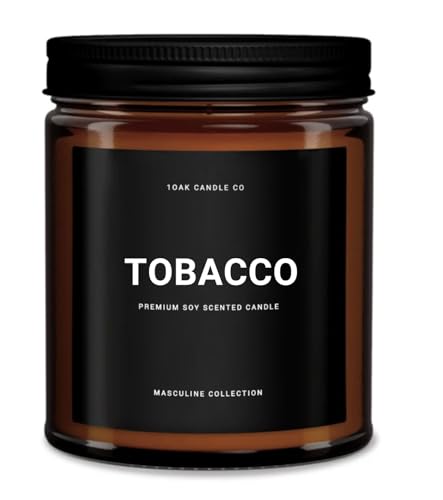 1OAK Tobacco Candle - Cigar Scented Soy Wax (7oz)