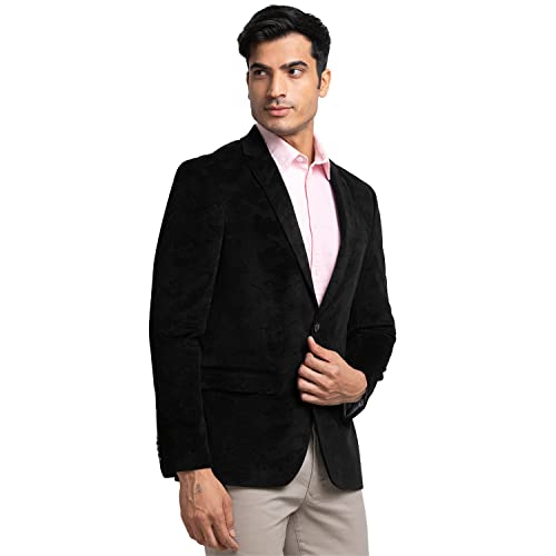Image of Parx Men's Urban Fit Pure Terylene Notch Lapel Print Pattern Full Sleeve Casual Blazer