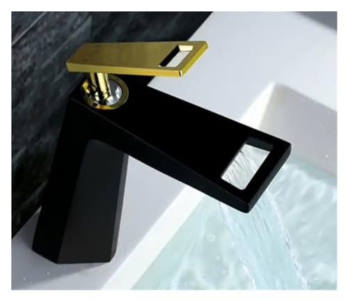 Robinet de lavabo cascade en cuivre à manche unique pour eau froide