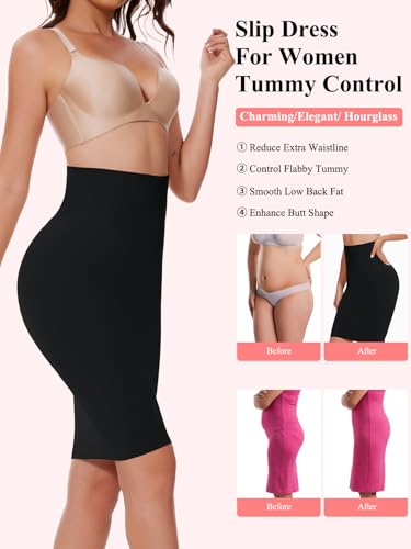 Image of JOYSHAPER Shapewear Slip for Under Dresses Half Slip Tummy Control Dress Skirt Slip Body Shaper
