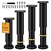 Produktbild TELANKS 4er Set Möbelfüße Höhenverstellbar, Möbelfüße Verstellbar 25-43cm, Schwarz Metall Möbelbeine, Verstellbare Füße für Möbel Sofa Bett Nachttisch Schrank Kabinett