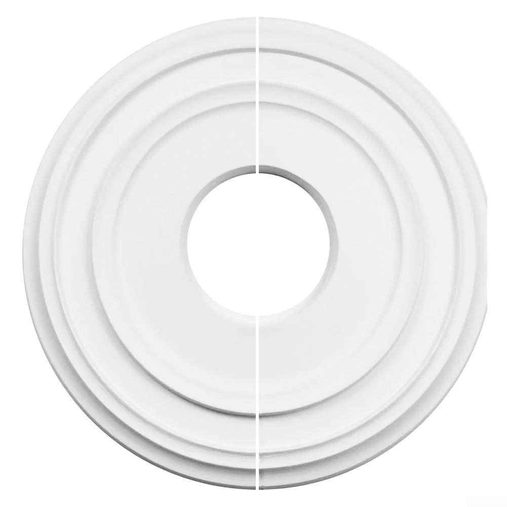 Add Style to Your Ceiling with 12 Round PU Medallion, Easy Installation