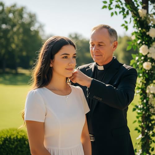 Lcherry Faith Necklace for Women Bible Verse Cross Necklace Religious Jewelry Christian Baptisms Gifts for Women2