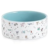 Fun Elements Dog Bowls, Ceramic Dog Food Water Bowls for Medium Large Dogs, 64 Fl Oz Heavy Dog Bowl