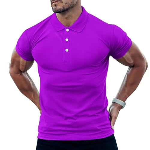 Polo de golf violet homme respirant et anti-humidité pour rester au sec
