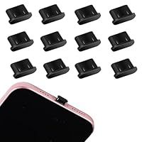 YUGUOLAN 12 Stück USB C Staubschutz, USB C Schutzkappe, Ladebuchse Schutz, USB C Abdeckung, USB C Staubschutz Stöpsel, Für iPhone 15, iPhone 16 Pro Max, Neu iPad, AirPods, Samsung, Xiaomi (Schwarz)