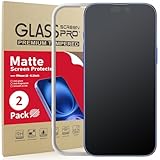 Ambison 2 Pack Matte Glass Screen Protector for iPhone 16/iPhone 15 (6.1 inch), Anti-Glare & Fingerprint, 9H Tempered Glass Film with Easy Installation Tool, Bubble Free, Smooth as Silk