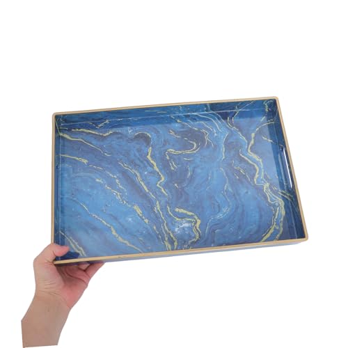 Plateau décoratif bleu rectangulaire pour petits déjeuners au lit douillets - 5