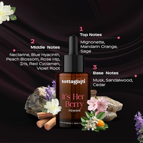 Image of It's Her Berry Perfume Oil for Women - Fruity Floral Long Lasting Attar, Alcohol-Free Oil Based Perfume, Berry Fragrance (30 ml)