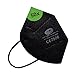 Produktbild Kemes FFP2 Maske Schwarz CE-Zertifiziert 50 x Stück | inklusiv 1x Maskenhalter Atemschutzmaske black