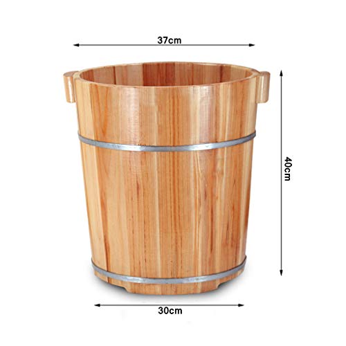 Cubo de baño para pies en madera sólida 40 cm miniatura 2