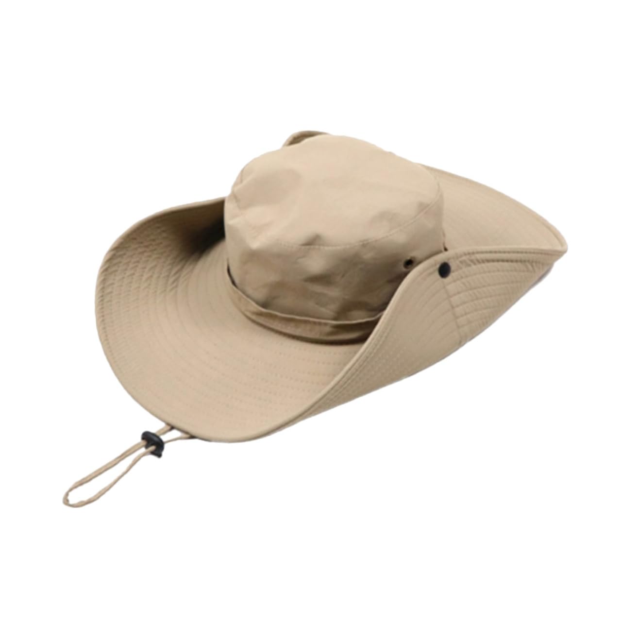 LIFKOME Wide Brim Casual Bucket Hat Women Men Sun Hat for Summer Outdoor Activities Crochet Design Khaki
