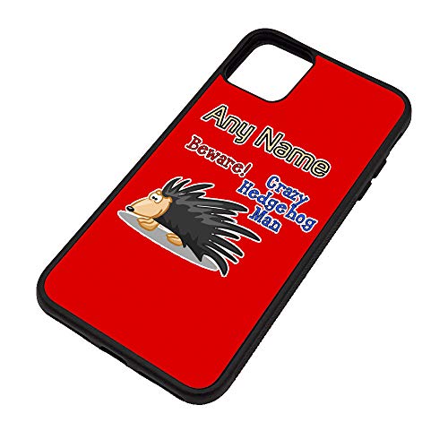 UNIGIFT - Carcasa para iPhone 11 / Pro/Max con diseño de erizo, color blanco, con texto en inglés "Zoo Silly Cute Funny Novelty Lover Spine Spiky Pet, TPU, Rojo, iPhone 11 Pro Cover