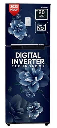 Samsung 236 L 2 Star Digital Inverter Frost Free Double Door Refrigerator (RT28C3452CU/HL, Camellia Blue 2023 Model)