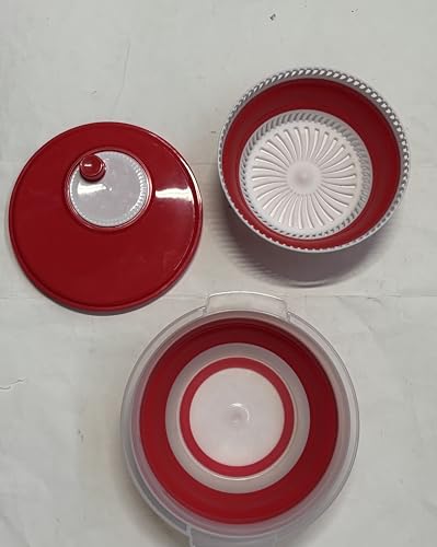 HOMELY CENTRIFUGA PIEGHEVOLE Per Insalata 2 In 1 SALVASPAZIO (aperta 30x18x28cm/chiusa 30x10x28)