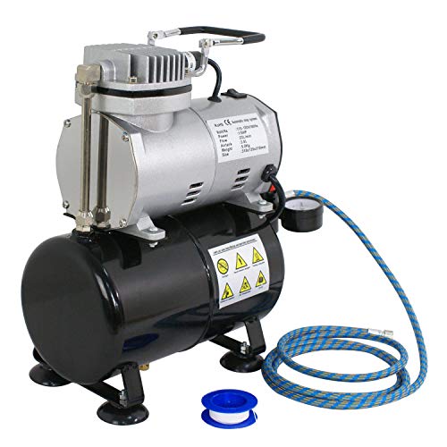 Compressor Regulator Filter Hose 3L Tank Airbrush Air Tank 1450-1750 RPM 1/5 HP