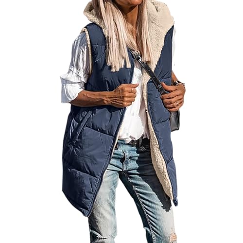 Doudoune double face réversible femme veste sans manches pour randonnée