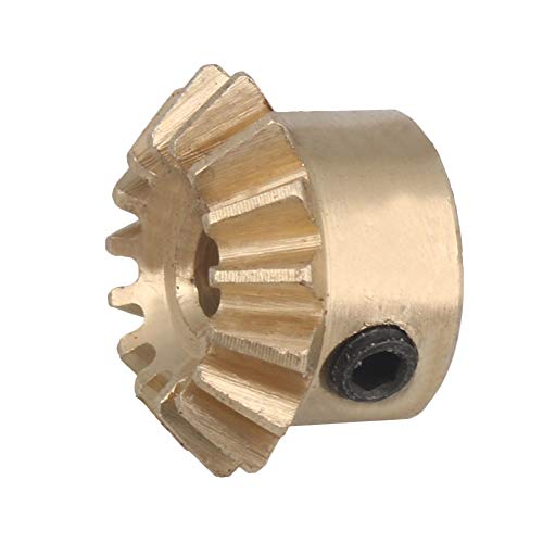 Image of 15T Copper 0.8 Modulus Tapered Bevel Gear Wheel 3mm Bore 10mm Outer Dia