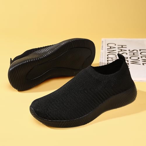 Image of DLWKIPV Womens Slip on Walking Tennis Shoes for Women Work Running Athletic Gym Sports Sneakers Lightweight Casual Shoe
