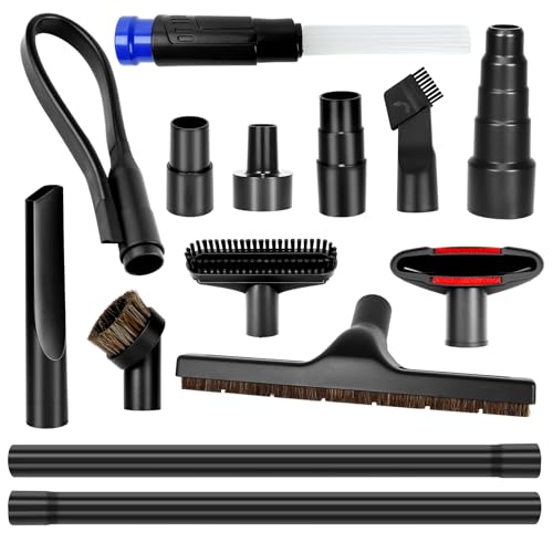 14pcs Universal Vacuum Attachment for Wet Dry Vac Attachments Vacuum Accessories and Attachments with Shop Vac Extension Wand Hose Adapter fit 2 1/2 1 1/4 1 7/8