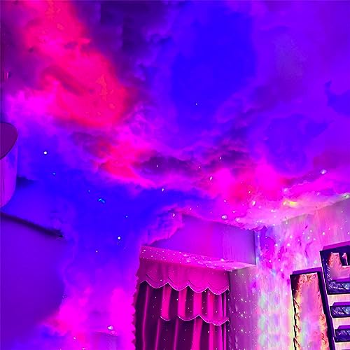 FLNOZAMZ RGB Thunder Cloud Lamp Led Smart Night Lights, 3D Thundercloud LED Light Kit, App Control Cool Lights, RGB a Todo Color, para el Techo del Dormitorio (20m/65.62ft)