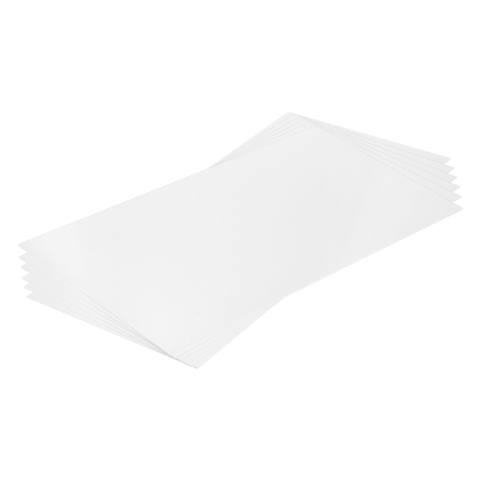 MECCANIXITY Foglio di plastica ABS, 61 x 30 x 0,1 cm, fogli di stirene ABS, per modelli di edifici, pannelli fai da te, bianco, 6 pezzi