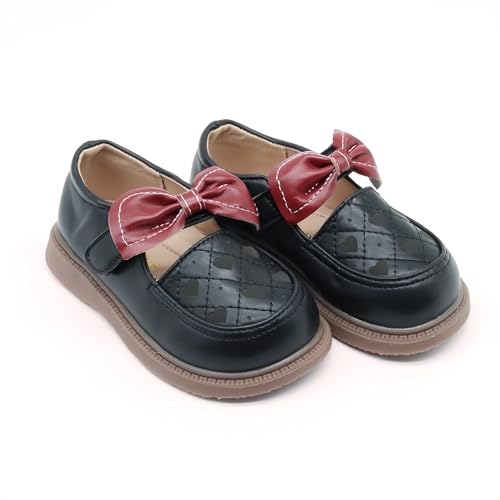 Toddler& Little Girls Dress Shoes Little Girls Loafers School Uniform Mary Jane Flats Little Girls Flower Dress Party Dance Performance Shoes Thick Non-Slip Sole Casual Shoe2