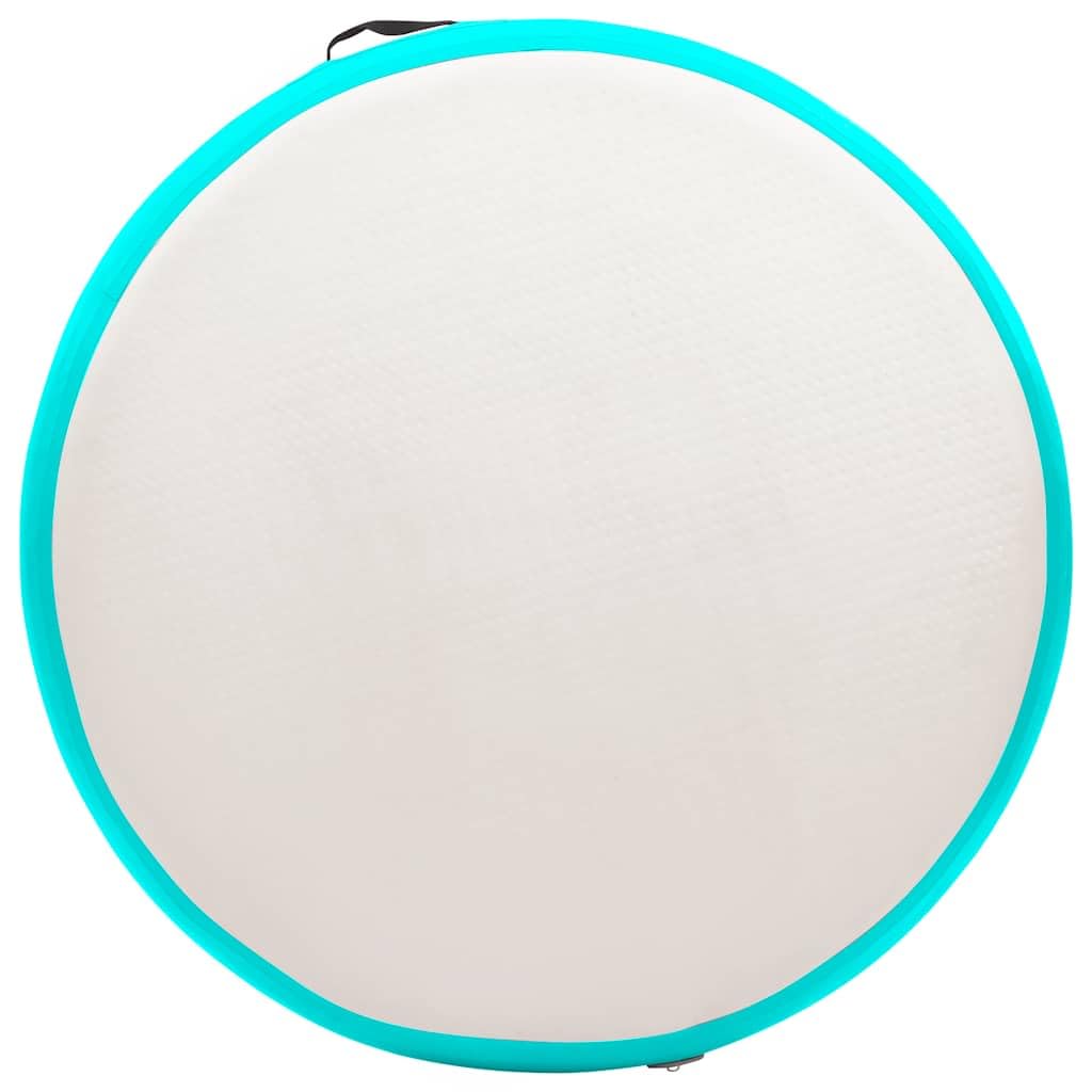 vidaXL Esterilla Inflable de Gimnasia y Bomba Estera Ejercicio Colchoneta Yoga Parque Escuela Clube Deportivo Antideslizante PVC Verde 100x100x10 cm