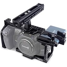 BMPCC 4K & 6K Cage for Blackmagic Design Pocket Cinema Camera 4K & 6K with Rotating NATO Handle, T5 SSD Mount