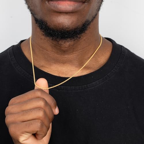 Gold Rope Chain for Men 14K Gold Adjustable Chain Italian Craftsmanship Stackable Women Necklace 20 Inch3
