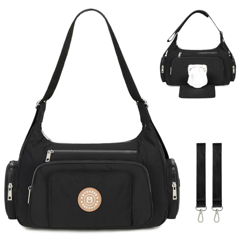 Puffer Crossbody Bag for Women with Wipes Dispenser