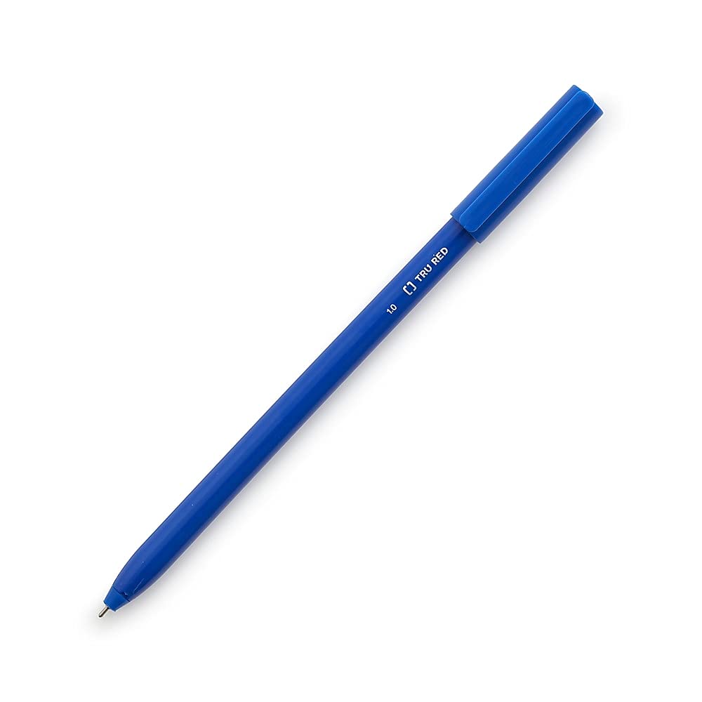 TRU RED Ballpoint Pen Medium Point 1.0mm Blue Dozen