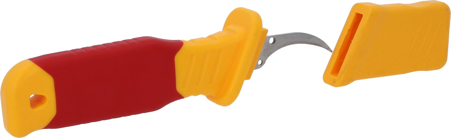 KS TOOLS Nóż do kabli z izolacją ochronną i ostrzem hakowym, 200 mm (117.5601)
