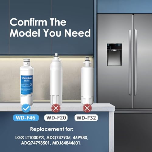 Waterdrop ADQ747935 LT1000PC Replacement for LG® LT1000P®/PC/PCS ThinQ® Refrigerator Water Filter, LFXS26973S, LMXS28626S, LMWS27626S, LFXS28596S, ADQ74793501 and LT120F®, 3 Combo - Image 4