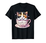 Adorable Calico Kitten Sweetheart Teacup Art
