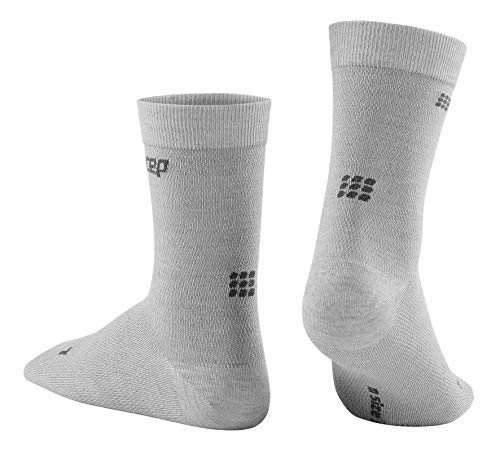 CEP Allday Merino Mid Cut Socks, Light Grey, Men, III2