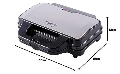 CAMRY CR 3054 opiekacz do kanapek XL, toster, 1300 W, płyta grillowa z ognioodpornym uchwytem, grill kontaktowy ze stabilnymi gumowymi nóżkami