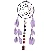 KYEYGWO 7 Chakra, piume, acchiappasogni, ornamento sospeso, Reiki, geometria, sacra, griglia da parete, con pietra di cristallo lucidata naturale, per la decorazione di ufficio a casa, ornamento viola