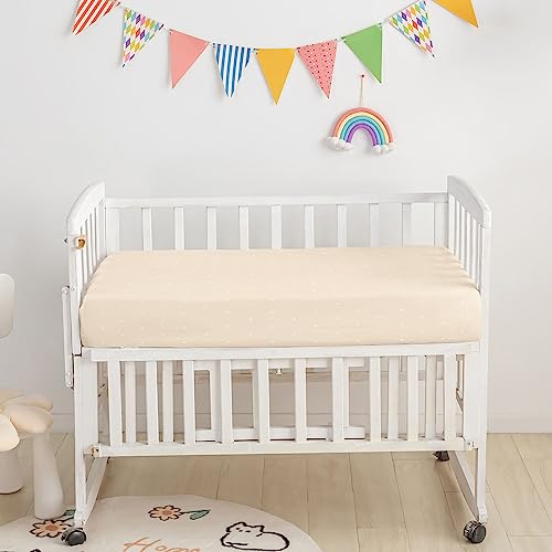 Image of Crib Bedding Set,3pcs Nursery Crib Bedding with Comforter Crib Sheet & Crib Skirt,Lovely Unicorn Flowers Printed Nursery Bedding for Baby Boys and Girls(Unicorn)