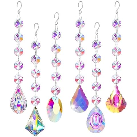 ORIBOW 6PCS Crystal Sun Catchers for Decoration Cover