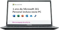 Notebook Positivo Motion Q4128C Intel Atom Quad-Core 4GB 128GB 14.1' Windows 10 Home - Cinza – Inclui Microsoft 365