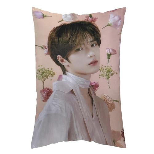 TXT ボムギュ18 抱き枕カバー 長方形 等身大クッションカバー 両面プリント 気持ちいい 安眠 隠しファスナー式 伸縮性 着脱簡単 肌触り良い 柔らかい 四季兼用 ベッド飾り 20"x30"