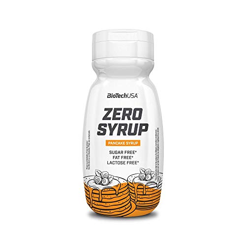 BioTechUSA Zero Syrup,Jarabe con sabor a jarabe de arce con edulcorantes, sin azúcares, sin grasas*, sin lactosa, 320ml