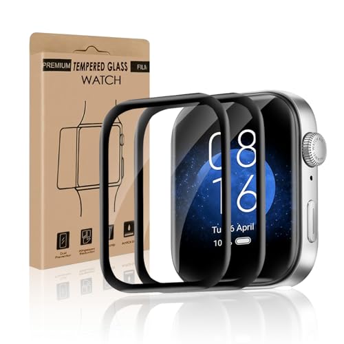Bodyguard 2 Stück Schutzfolie für Panzerglas für Huawei Watch Fit 3 Hohe Empfindlichkeit Ultra-HD Anti-Kratzer Full Coverage Huawei Fit 3 Schutzglas Luftblasenfreie Installation Anti-Öl Displayfolie