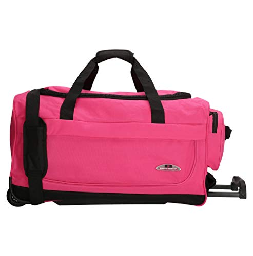 Sac de voyage à roulettes rose taille M idéal pour vos escapades de week-end