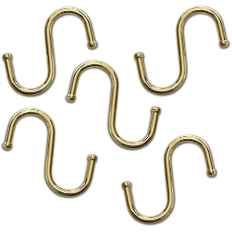 Merriway Brass Plated Kitchen S-Hooks Set Cover