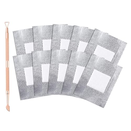 worien Juego de Quitaesmalte de Gel - Tiras de Aluminio para Uñas 300 Piezas Quitaesmalte de Gel en Remojo Tiras de Aluminio para Uñas