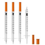 Insulin Syringe 30G 1mL/cc 5/16" (8mm) Insulin Syringe with Needle Individually Wrapped, Pack of 25