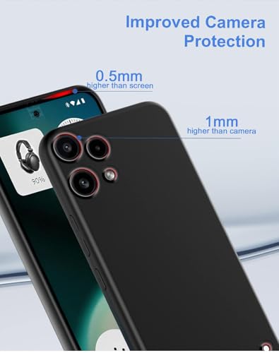 Image of Silicone Back Cover Case for Nothing Phone (3a) Lite|Slim & Anti-Scratch|Camera Protection Back Cover Case for Nothing Phone (3a) Lite -Black