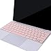 MOSISO Silicone Keyboard Cover Protective Skin Compatible with MacBook Pro 13 inch 2017 2016 Release A1708 Without Touch Bar & Compatible with MacBook 12 inch A1534, Rose Quartz